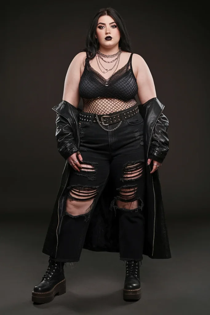 21 Plus Size Goth Fall Outfits Curvy Women Will Love