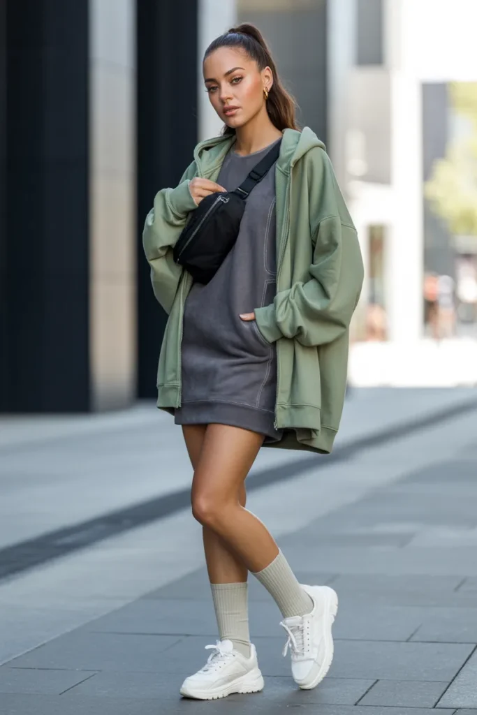 Baggy Hoodie and Jogger Dress
