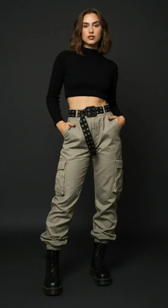 Crop Top and Statement Belt