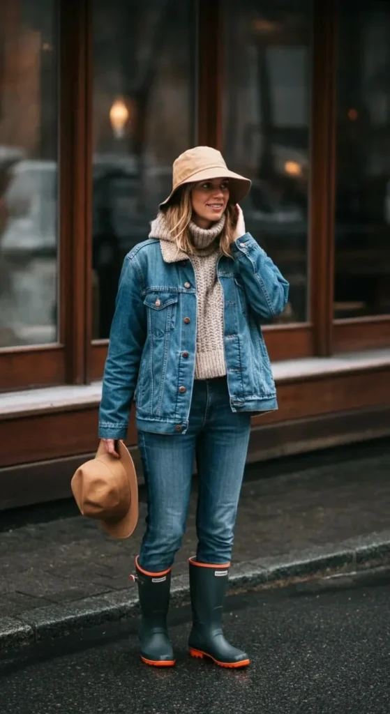 Double Denim with Waterproof Accents