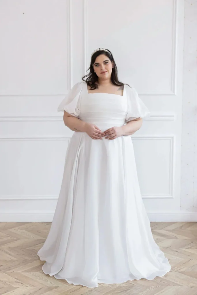 Elegant Off-Shoulder Flowing Chiffon Gown