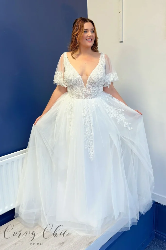 Ethereal Lace with Delicate Cold Shoulder Details