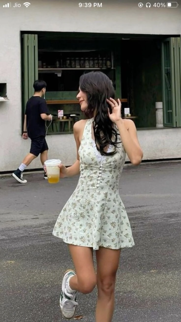 The Floral Fit-and-Flare Mini Dress