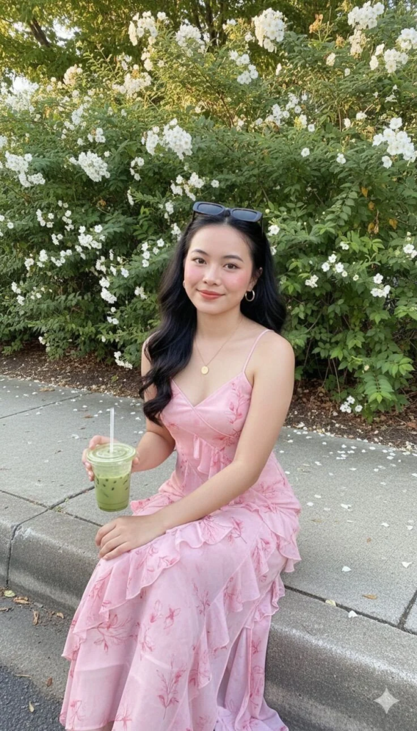 The Pink Ruffled Wrap Midi Dress