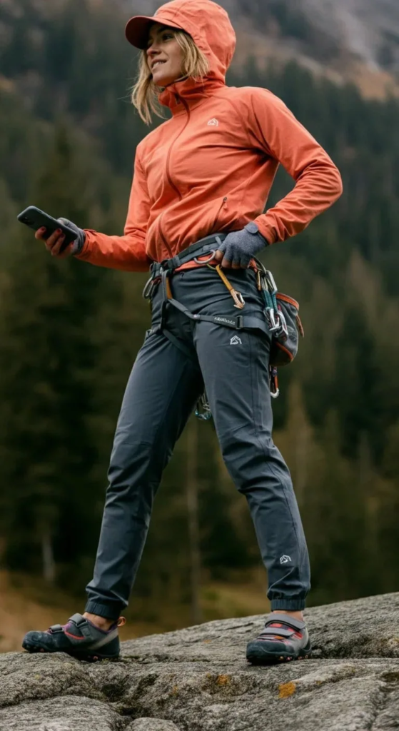 Climbing Pants and Moisture-Wicking Hoodie