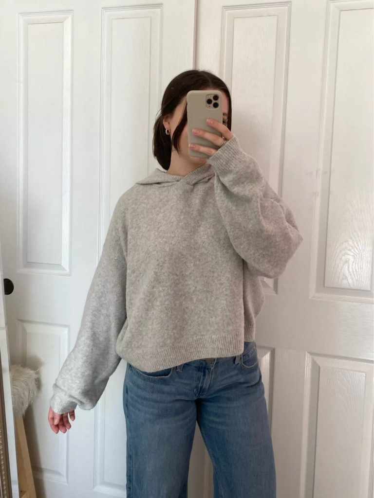 Cozy Gray Hoodie and Jeans Combo
