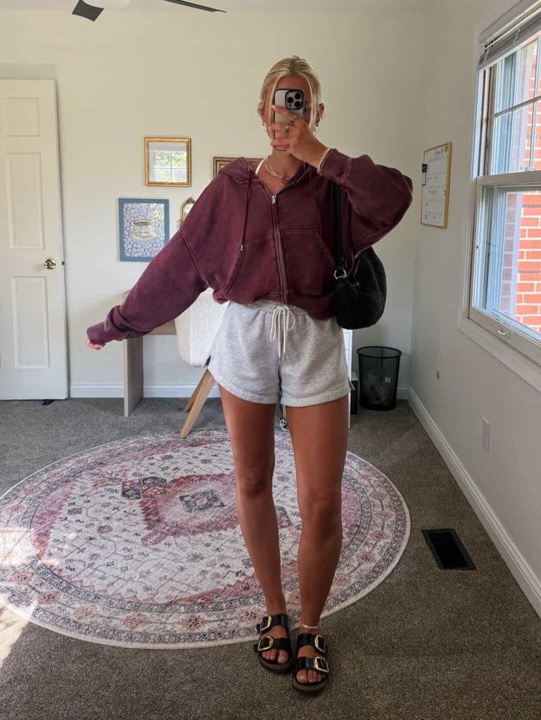 Cozy Chic: Hoodie and Shorts Combo
