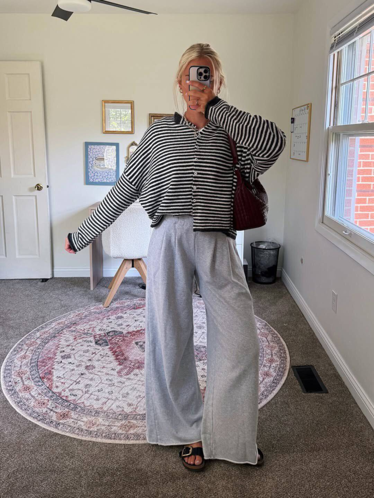 Striped Chic Meets Comfy Palazzo