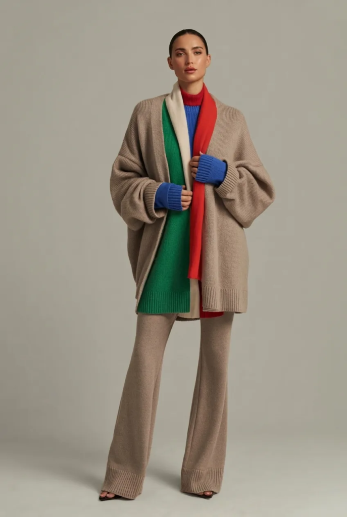 Cozy Knit with Pop of Color