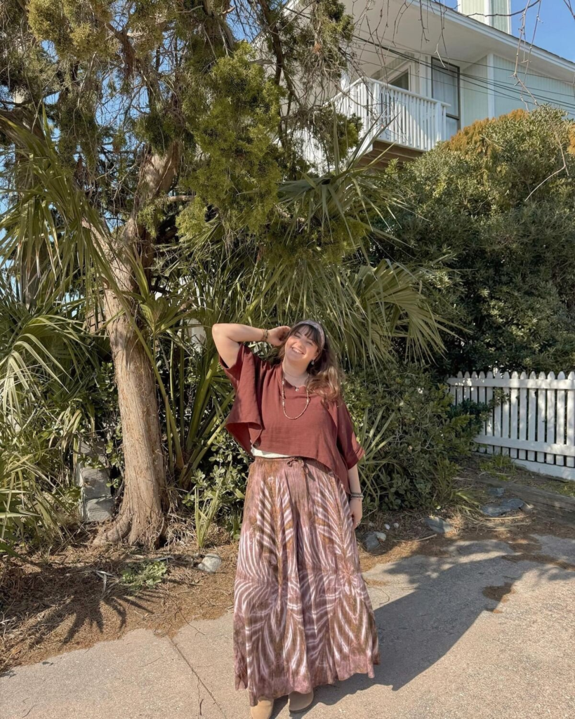 Earthy Tones and Flowy Fabrics