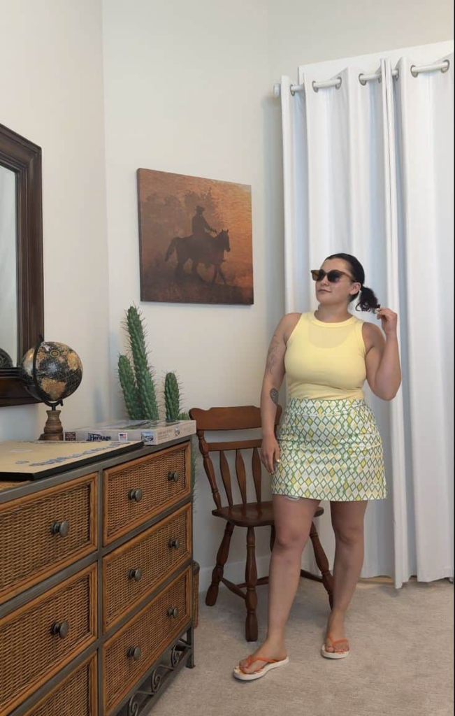 Sunny Yellow Crop Top and Skirt