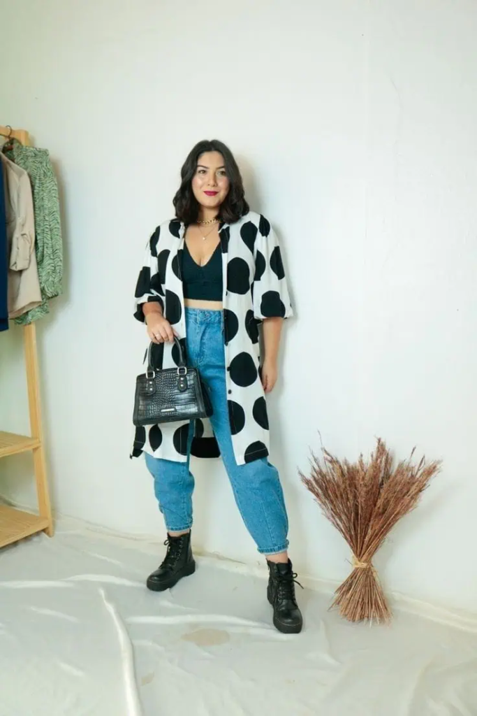 Bold Polka Dot Kimono Style