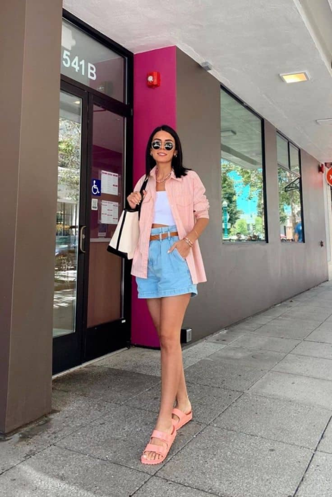 Pastel Perfection with Pink Birkenstocks
