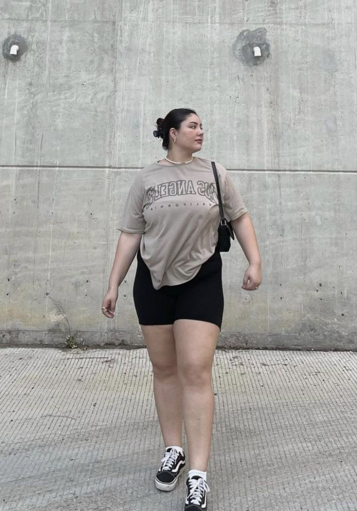 Graphic Tee With Bike Shorts Essentials