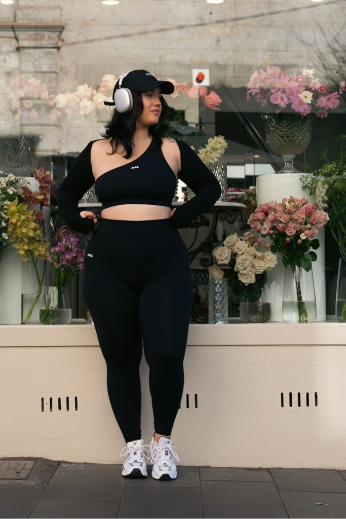 All-Black Two-Piece Athletic Set