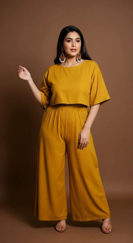Wide-Leg Cropped Jumpsuit
