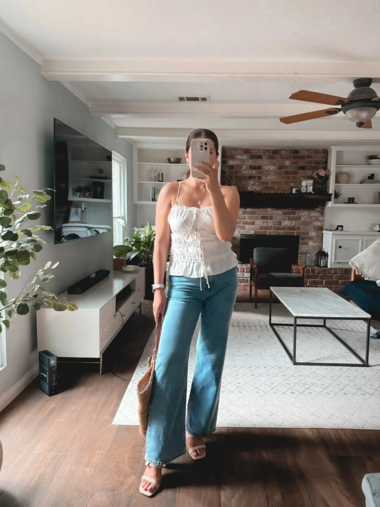 Drawstring Top & Flares
