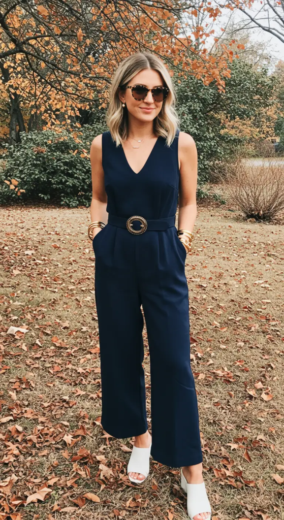 Sleeveless Jumpsuit and Mules