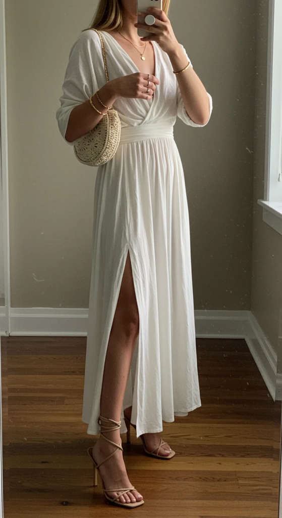  Flowy Maxi Dress with Side Slit