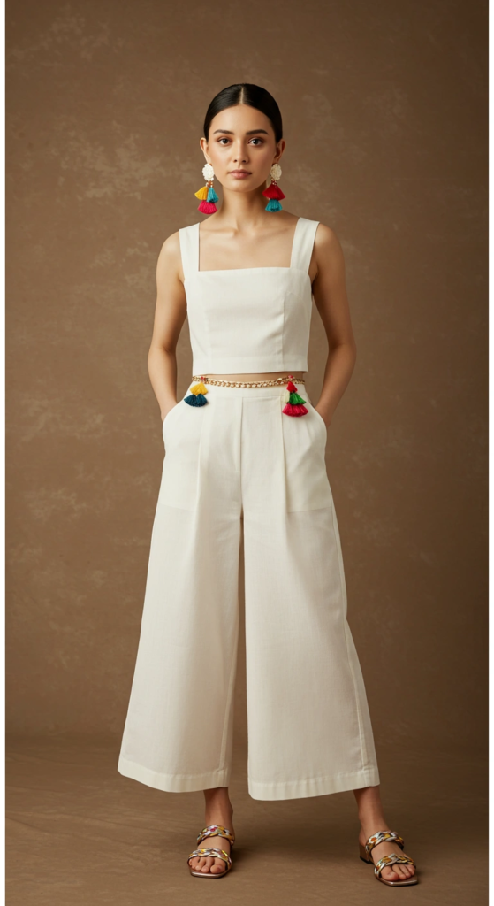  Cropped Wide-Leg Jumpsuit