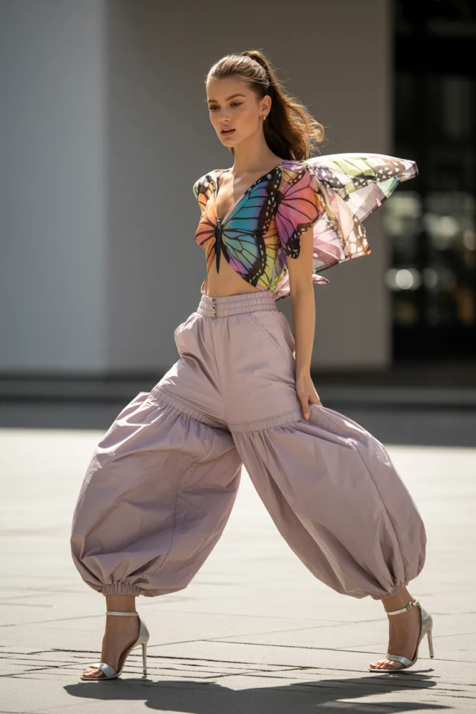  Butterfly Top and Parachute Pants