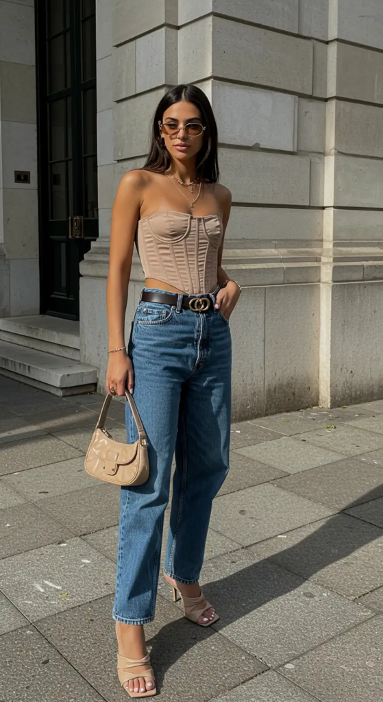 Corset Top and Baggy Jeans
