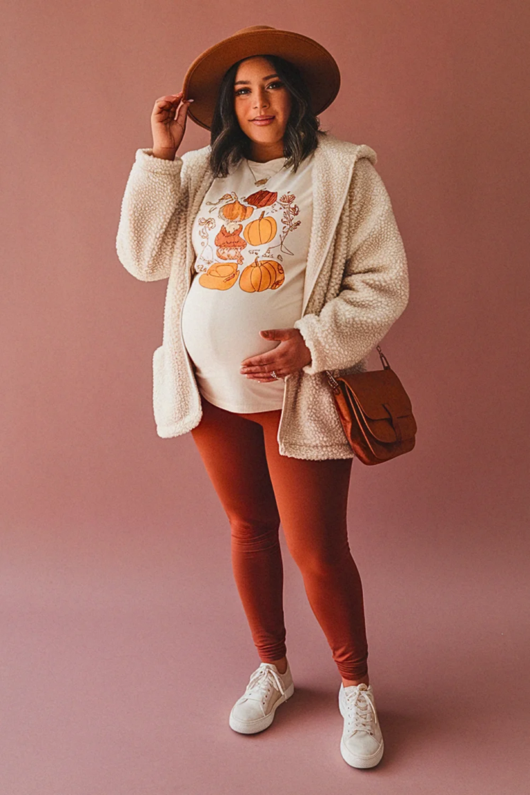 21 Plus Size Fall Maternity Outfits Curvy Women Will Love