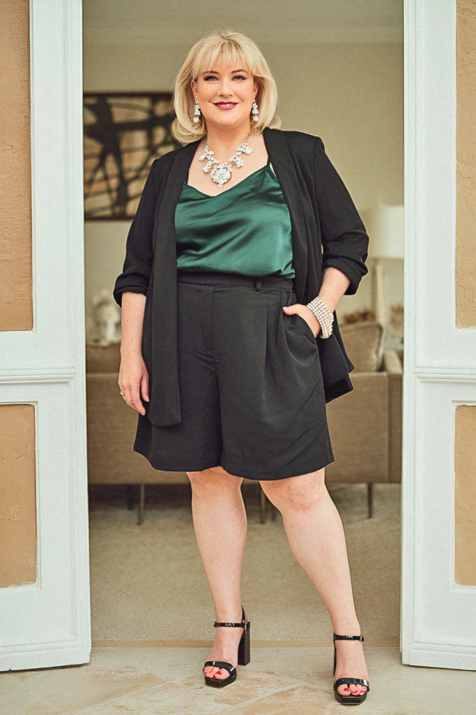 Plus Size Evening Shorts Summer Outfit