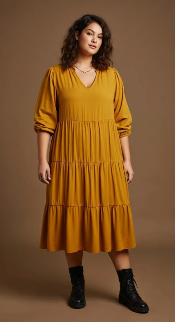 Tiered Midi Dress
