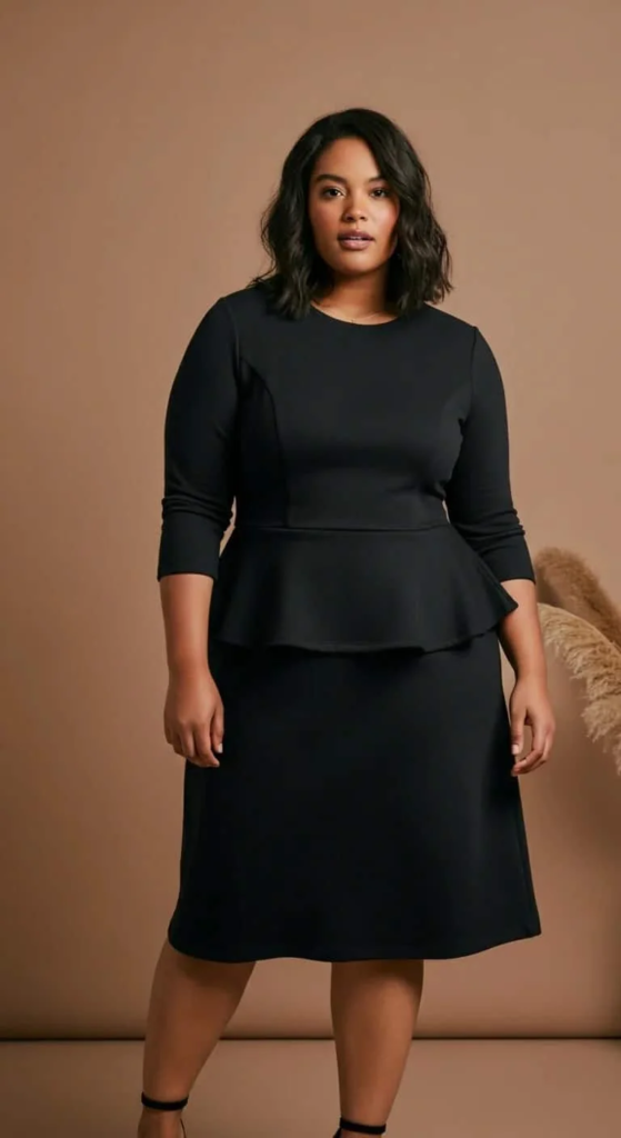Peplum Midi Dress