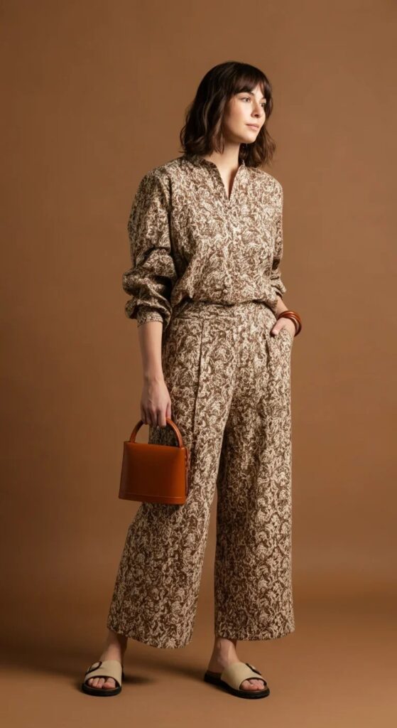 Printed Culotte Set