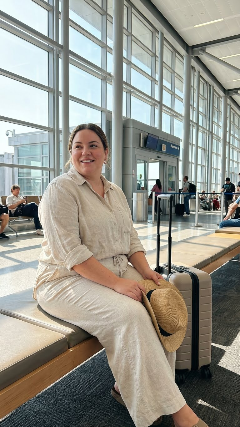 15 Plus Size Airport Outfits (Comfortable, Stylish & Travel-Ready)