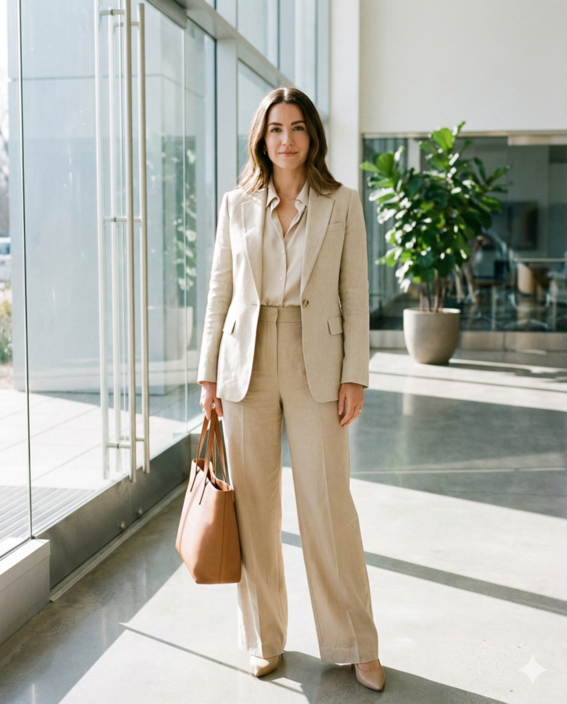 15. Monochrome Work Outfit