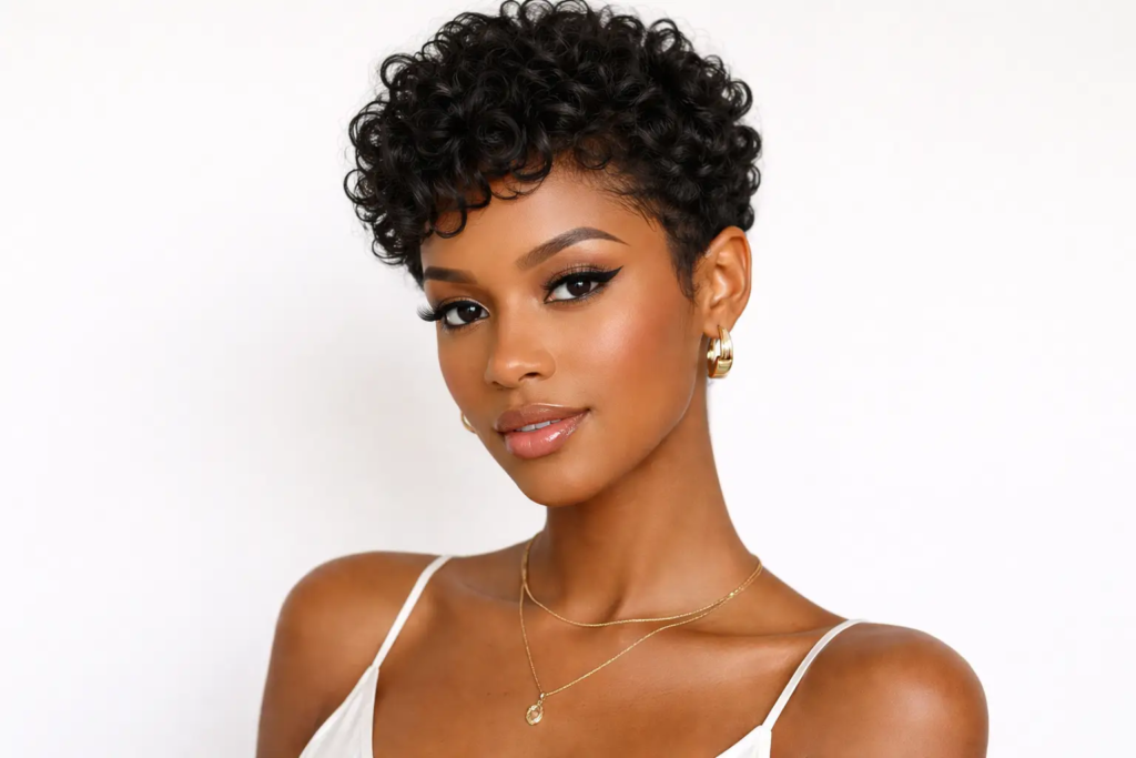 Curly Pixie Style
