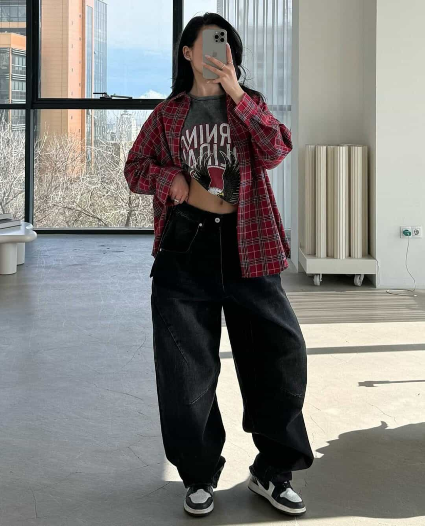 Grunge-Inspired Layered Look
