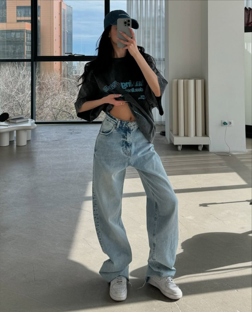 Oversized Tee and Baggy Jeans Combo