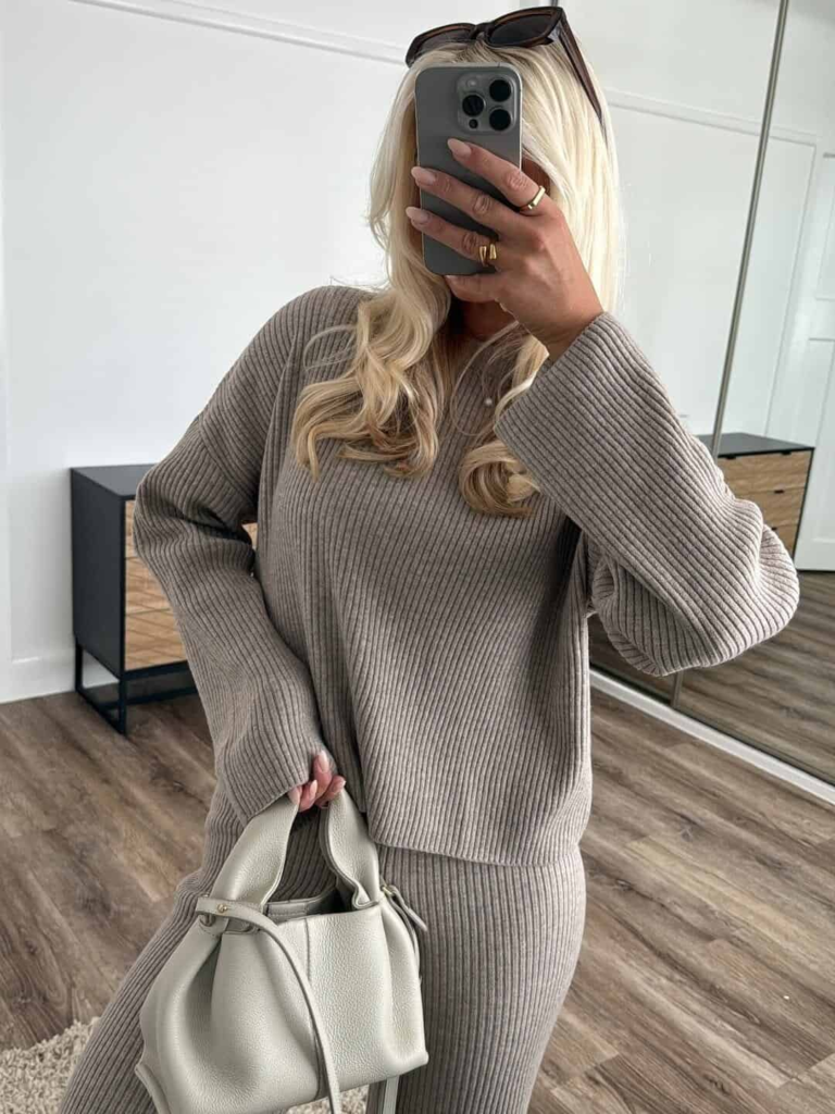 Cozy Ribbed Sweater and Skirt Set