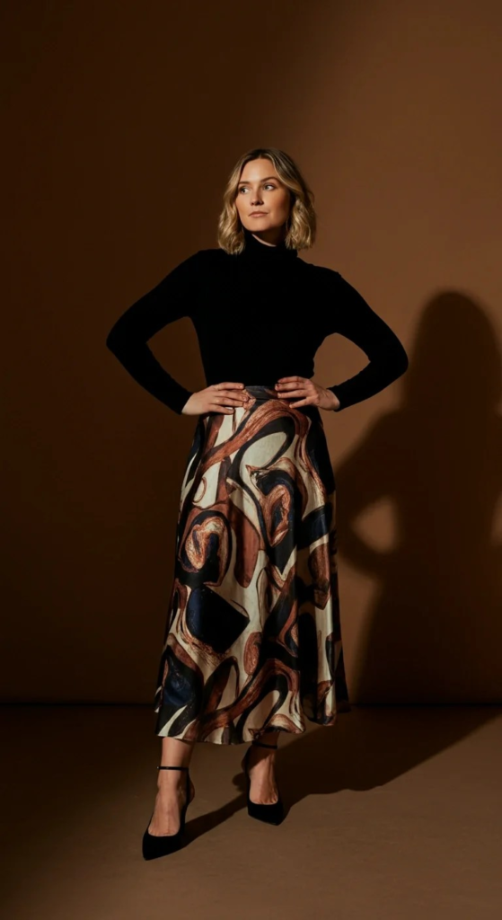 Bodysuit and Printed Maxi
