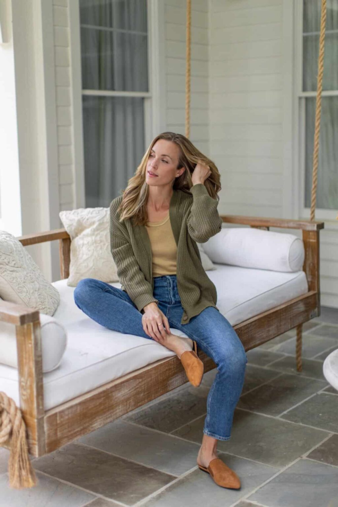 Cozy Cardigan and Denim Combo