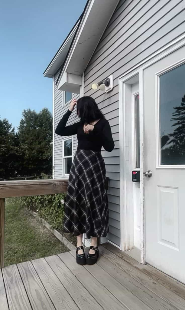 Chic Plaid Skirt and Platform Combo