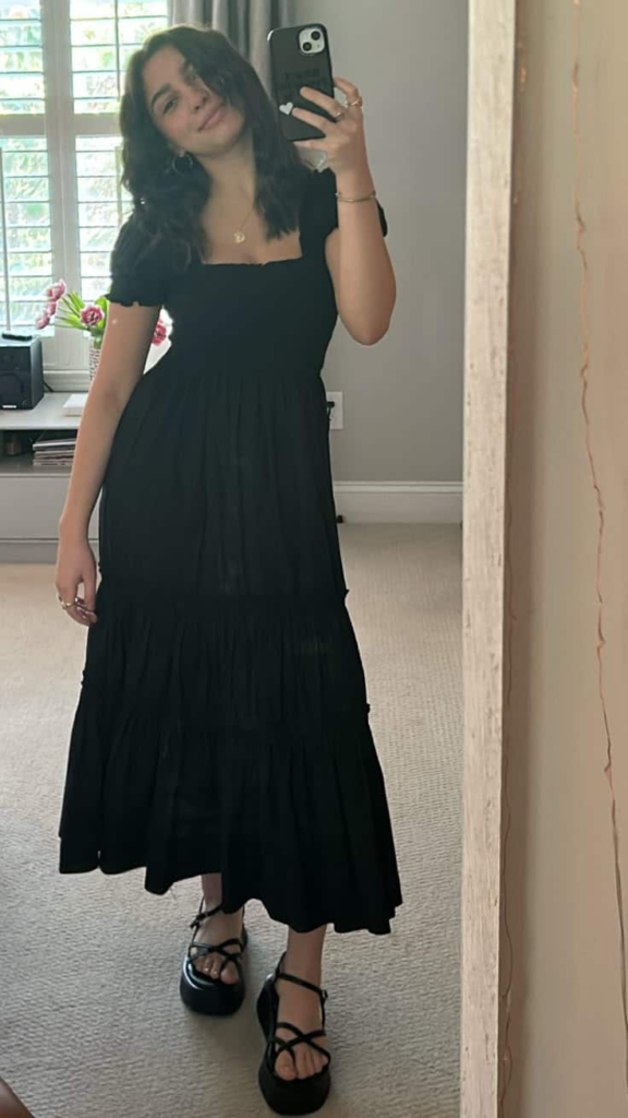 Elegant Black Tiered Maxi Dress