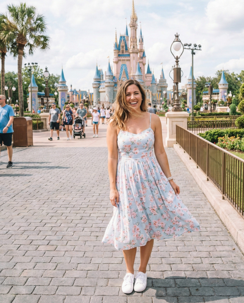 Flowy Sundress with Sneakers