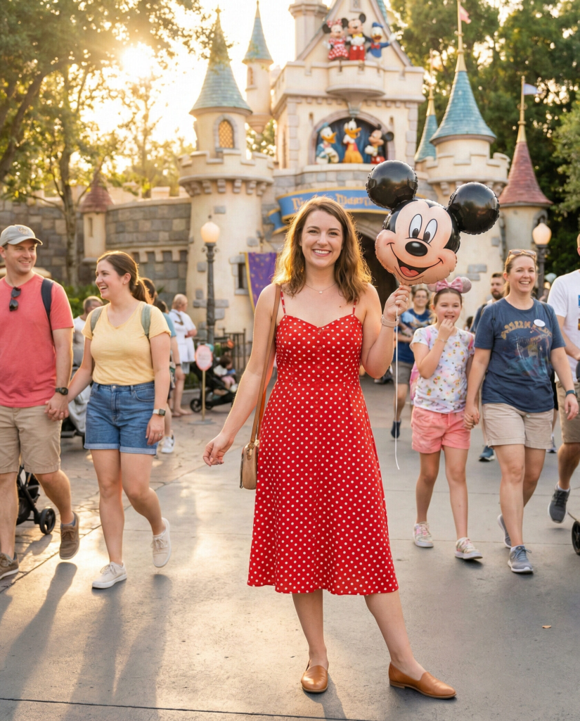 Polka Dot Dress with Flats