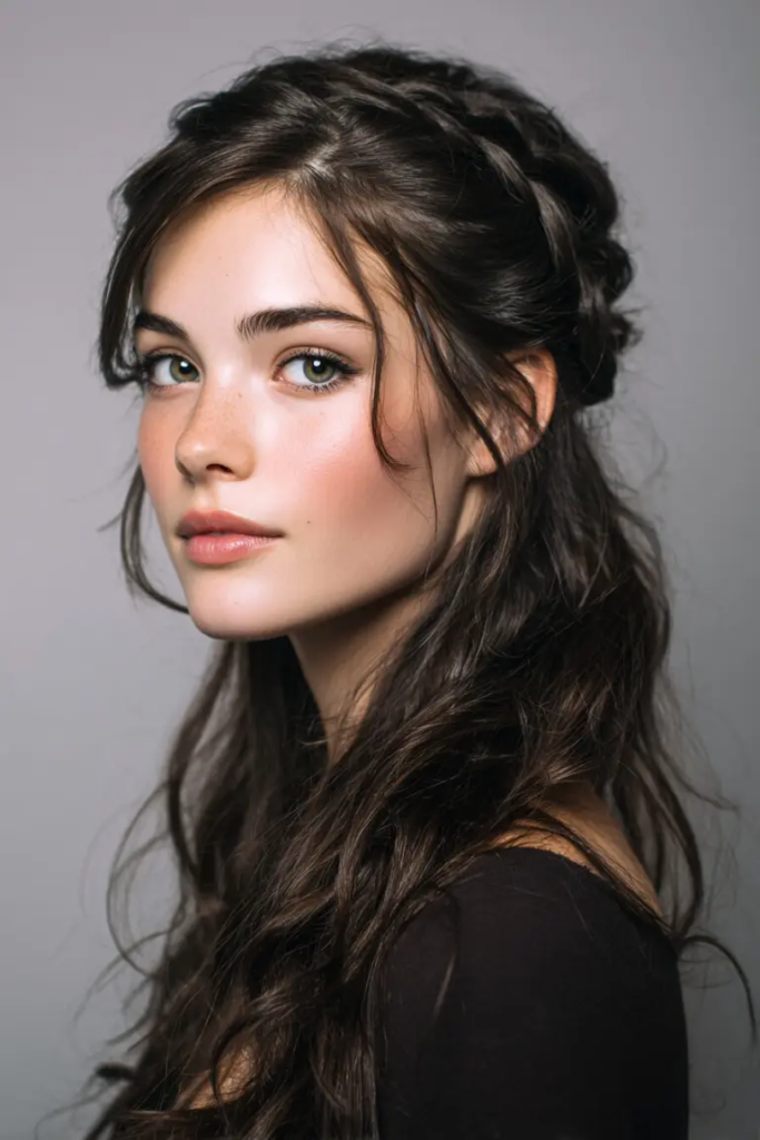 Half-Up Twisted Hairstyle+