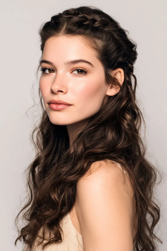 Braided Half-Up Hairstyle+
