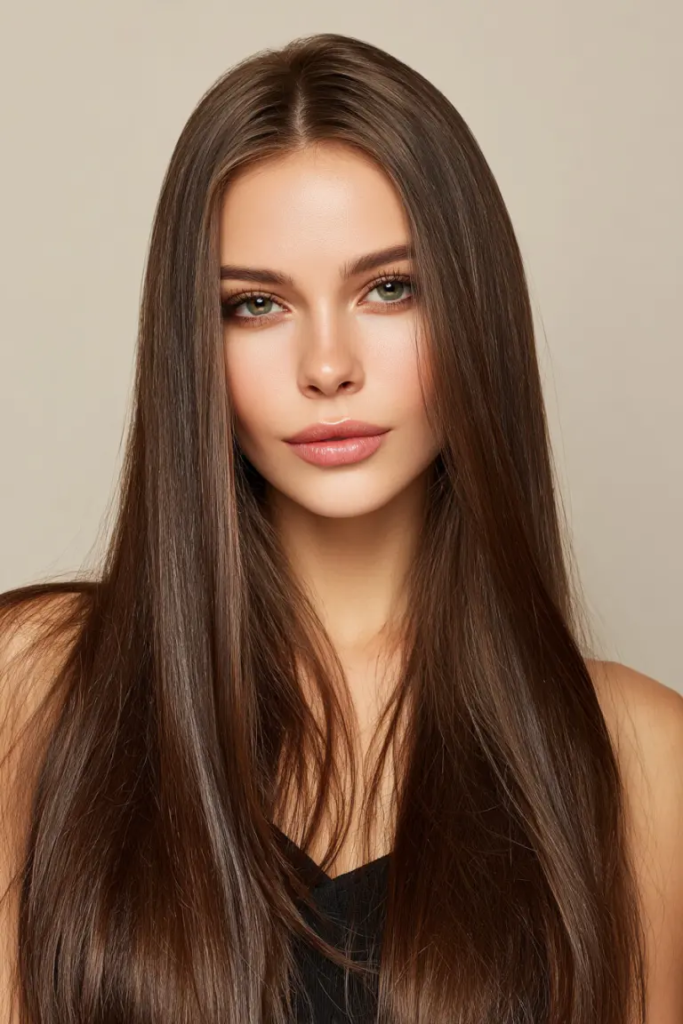 Straight and Glossy Hair+