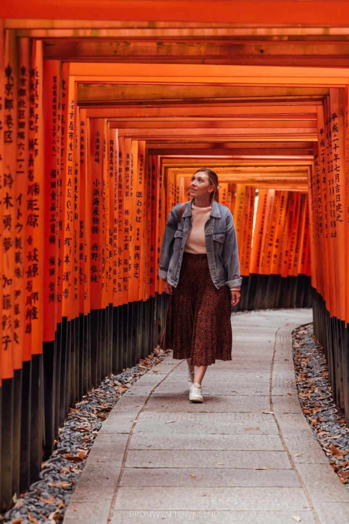 Denim and Pleats at Fushimi Inari