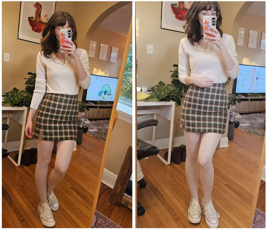 Preppy Plaid Meets Casual Comfort