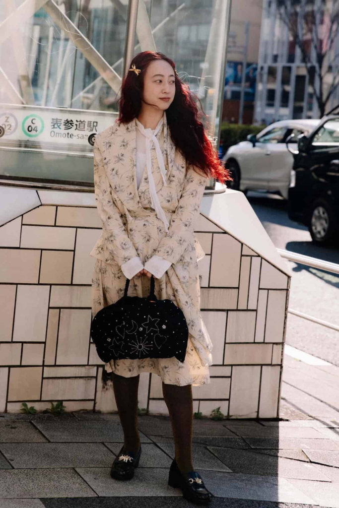 Floral Coat with Celestial Accessories