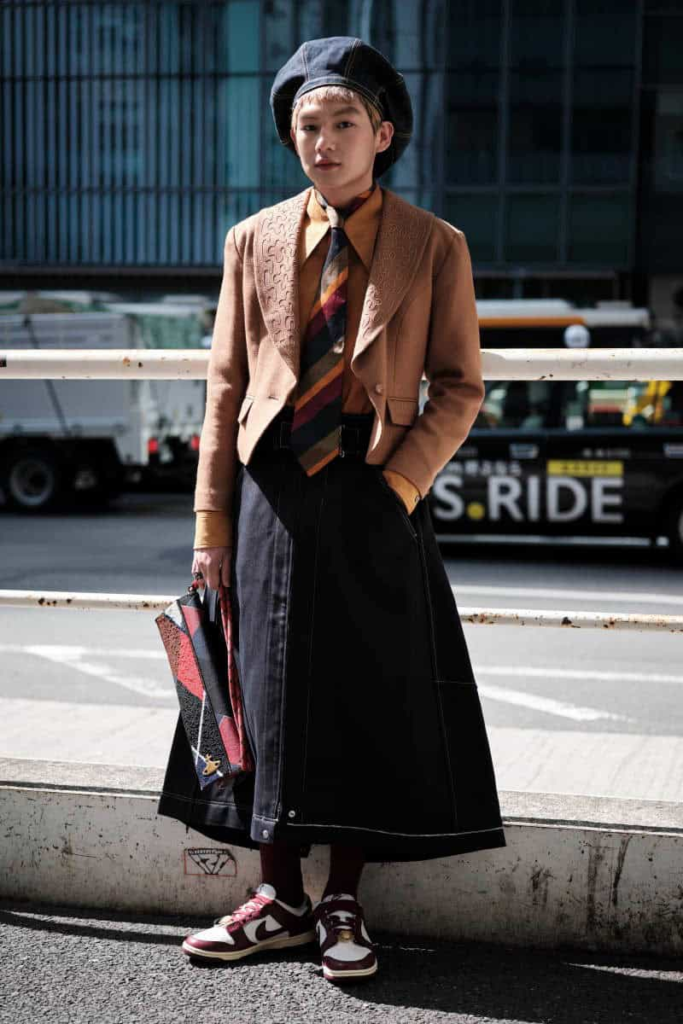 Vintage-Inspired Layered Academic Look